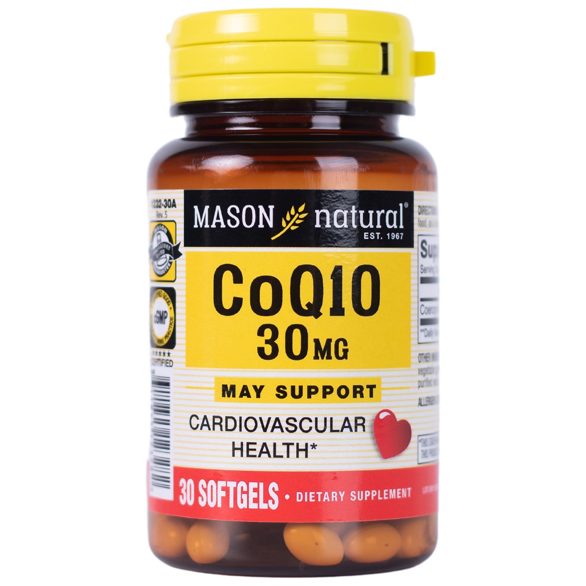 Mason Natural CoQ10 30mg – Hỗ trợ tăng cường sức khỏe tim mạch