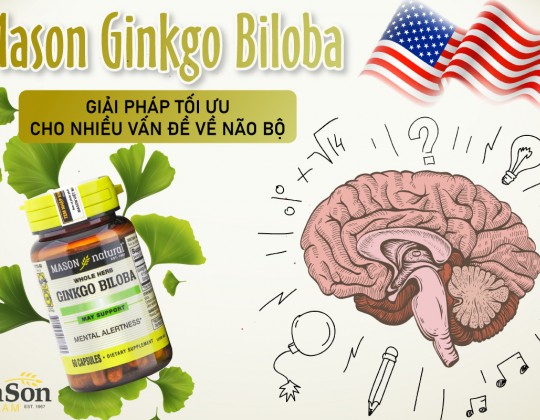 Mason Ginkgo Biloba - Giải pháp dành cho người thường xuyên đau đầu, chóng mặt, suy giảm trí nhớ