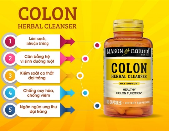 Mason Natural Colon – Lựa chọn hàng đầu cho người đang gặp vấn đề về đại tràng