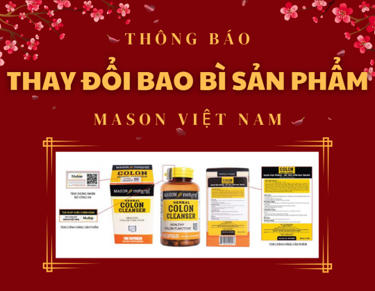 Thông báo: Thay đổi bao bì sản phẩm Mason Việt Nam