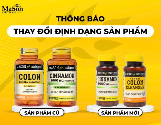 Thông báo: Thay đổi định dạng sản phẩm một số sản phẩm của Mason