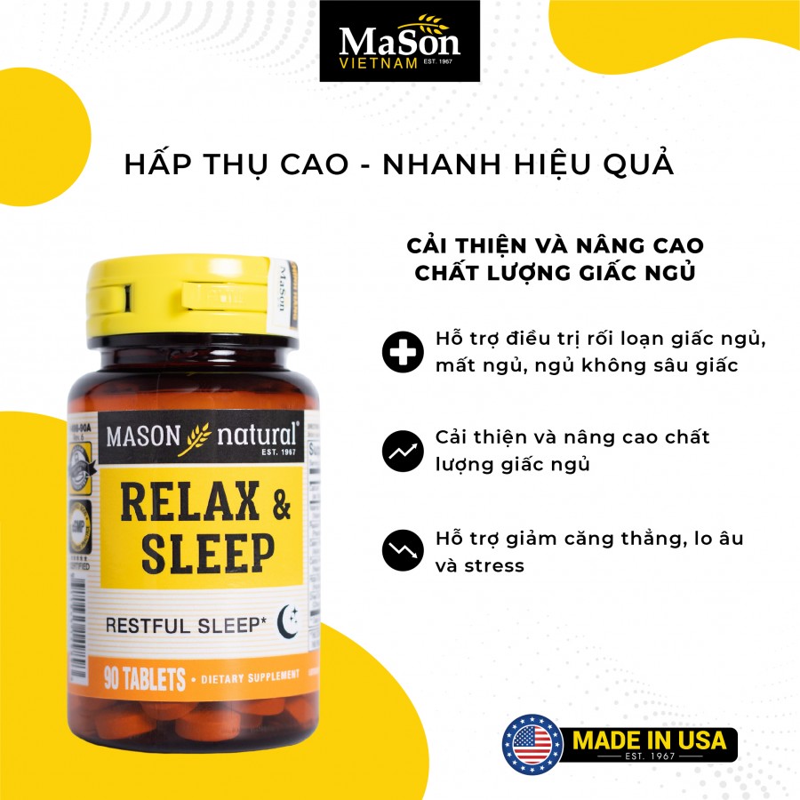 Mason Natural Relax & Sleep – Cải thiện và nâng cao chất lượng giấc ngủ