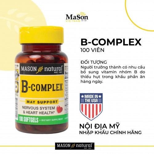 Mason Natural B-Complex - Bổ sung vitamin nhóm B cho cơ thể