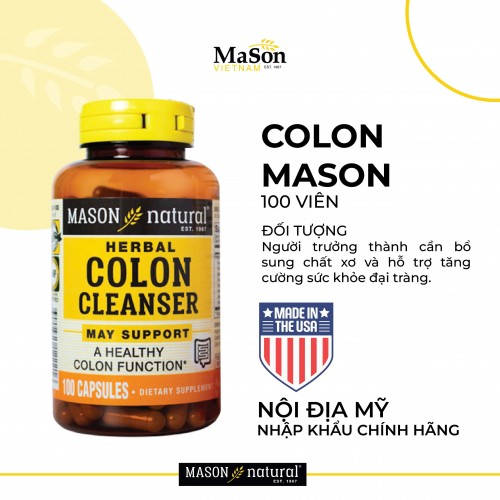 Colon Herbal Cleanser - Hỗ trợ tăng cường sức khoẻ đại tràng (Hộp 100 viên)