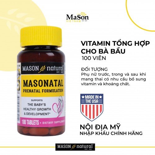 Mason Natural Masonatal Prenatal Formulation - Vitamin tổng hợp cho phụ nữ có thai và cho con bú