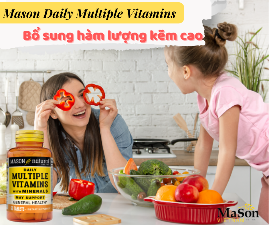 Mason Daily Multiple Vitamins bổ sung hàm lượng kẽm cao