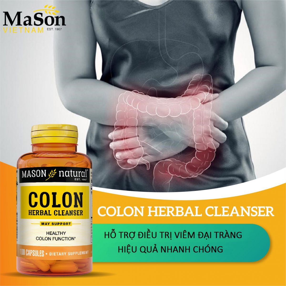 Colon Herbal Cleanser hỗ trợ điều trị viêm đại tràng góc gan