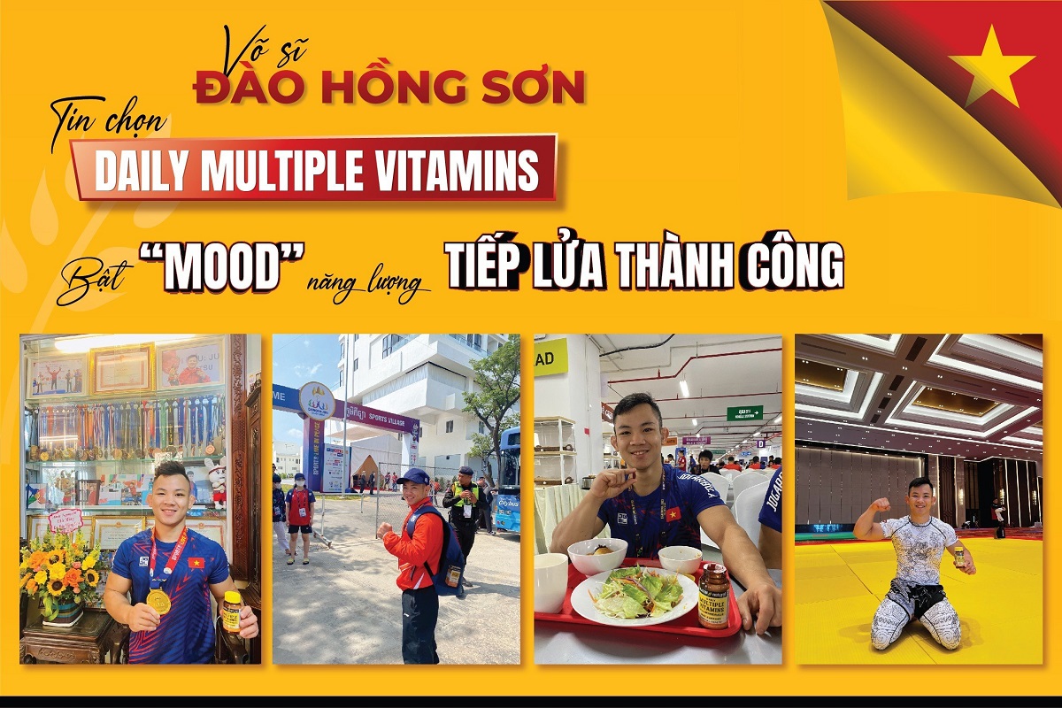 Đào Hồng Sơn tin dùng Daily Multiple Vitamins With Minerals để hỗ trợ tăng cường sức khỏe