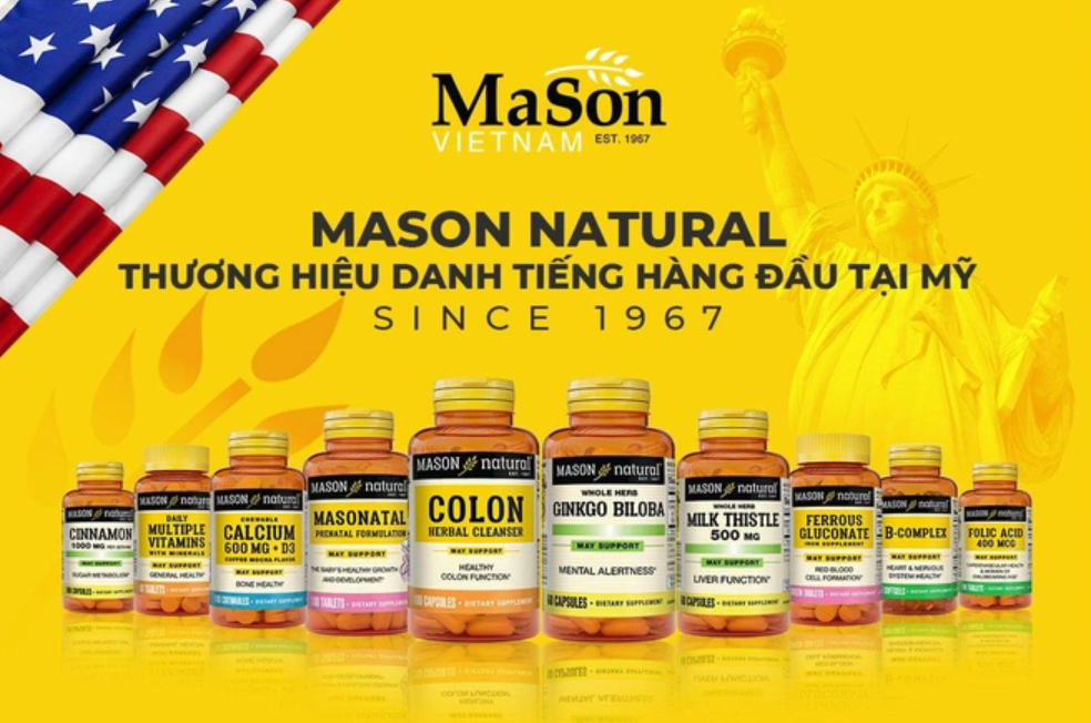 Mason Natural Ferrouse Gluconate - Sản phẩm đến từ thương hiệu hàng đầu nước Mỹ