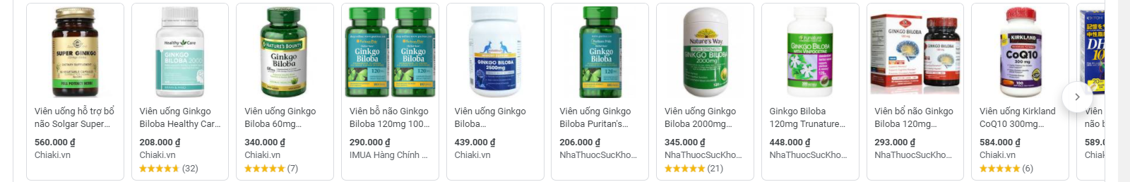 thuốc Ginkgo Biloba