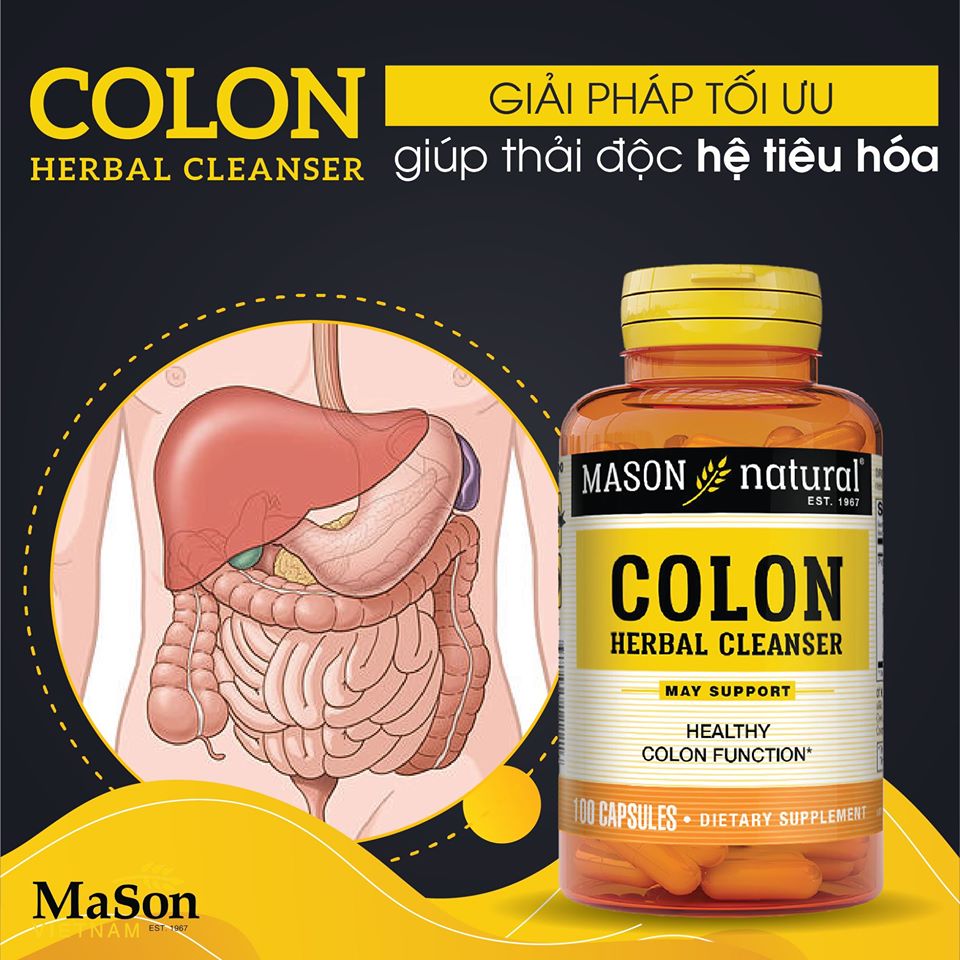 Viêm đại tràng và ung thư đại tràng nên dùng Colon Herbal Cleanser