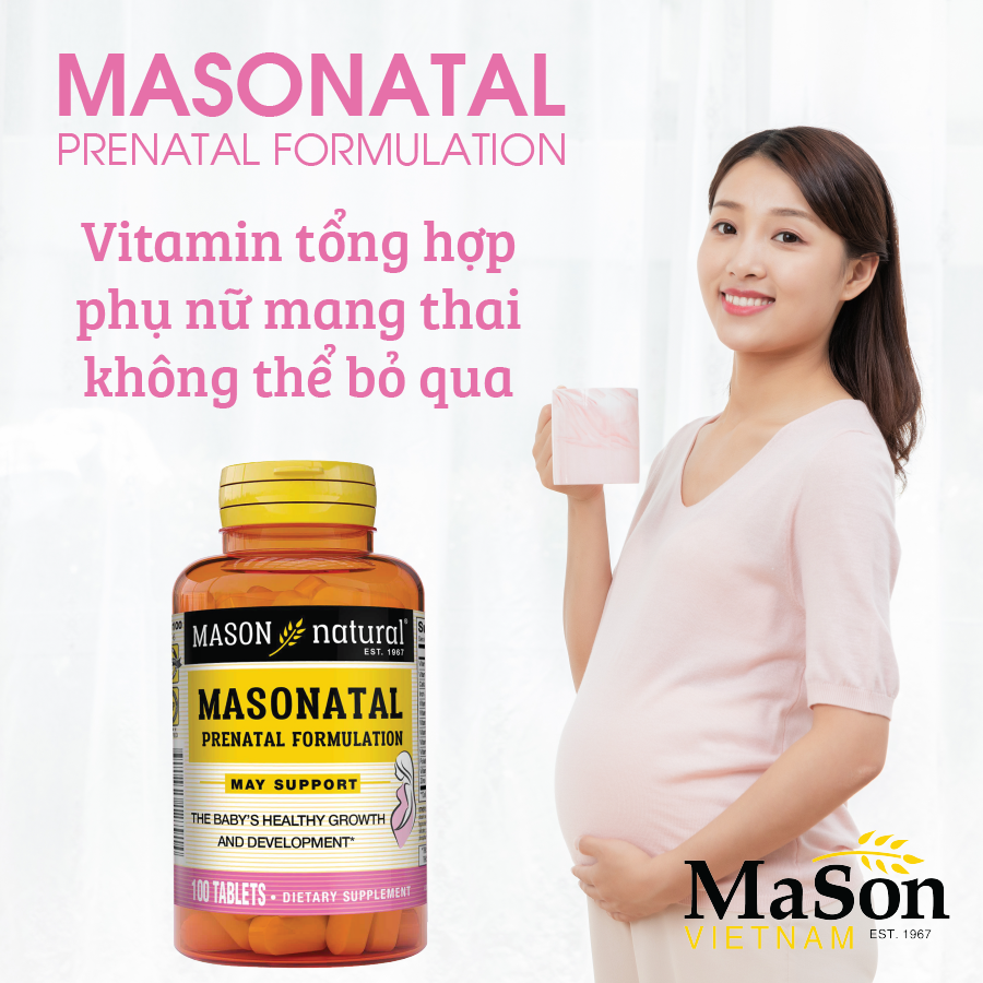 Masonatal Prenatal Formulation viên uống bổ sung hàm lượng vitamin B6