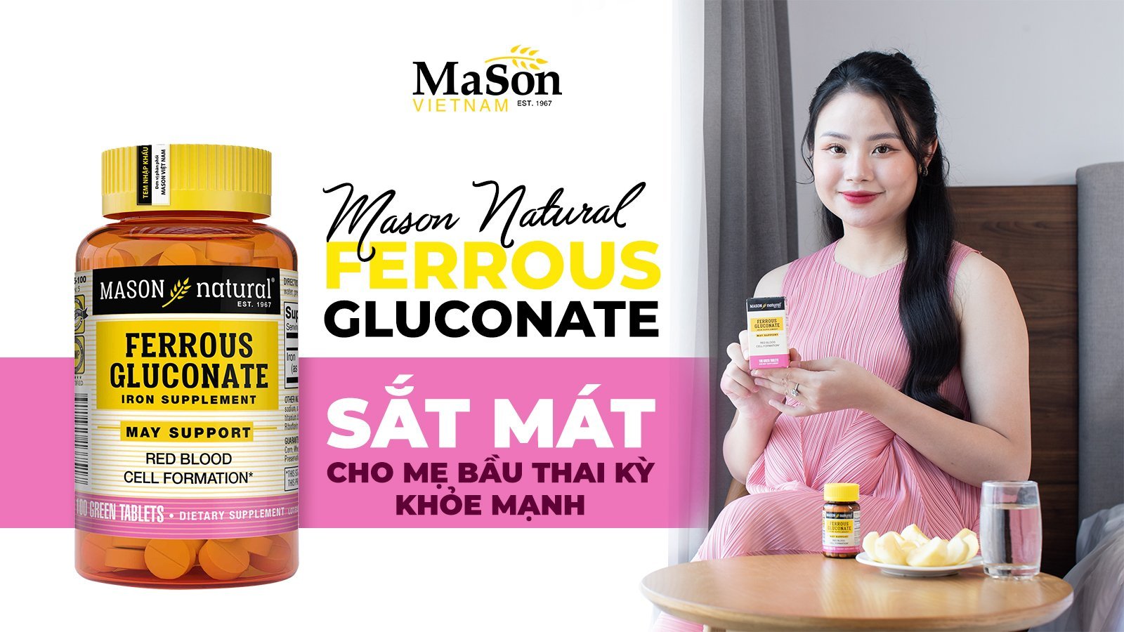  Mason Natural Ferrous Gluconate – Sự lựa chọn hàng đầu dành cho mẹ bầu